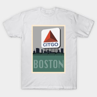 Boston Travel Poster 4 T-Shirt